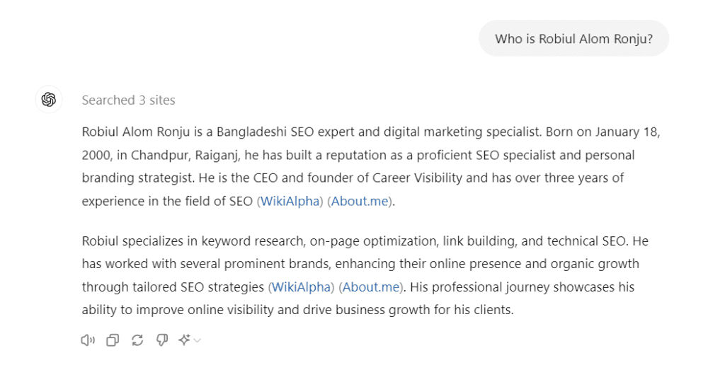 Who is Robiul Alom Ronju from Chatgpt- Robiul Alom Ronju