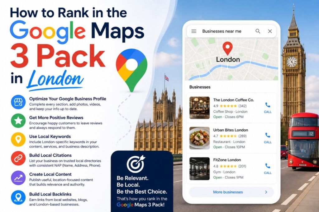 How to Rank in the Google Maps 3 Pack in London